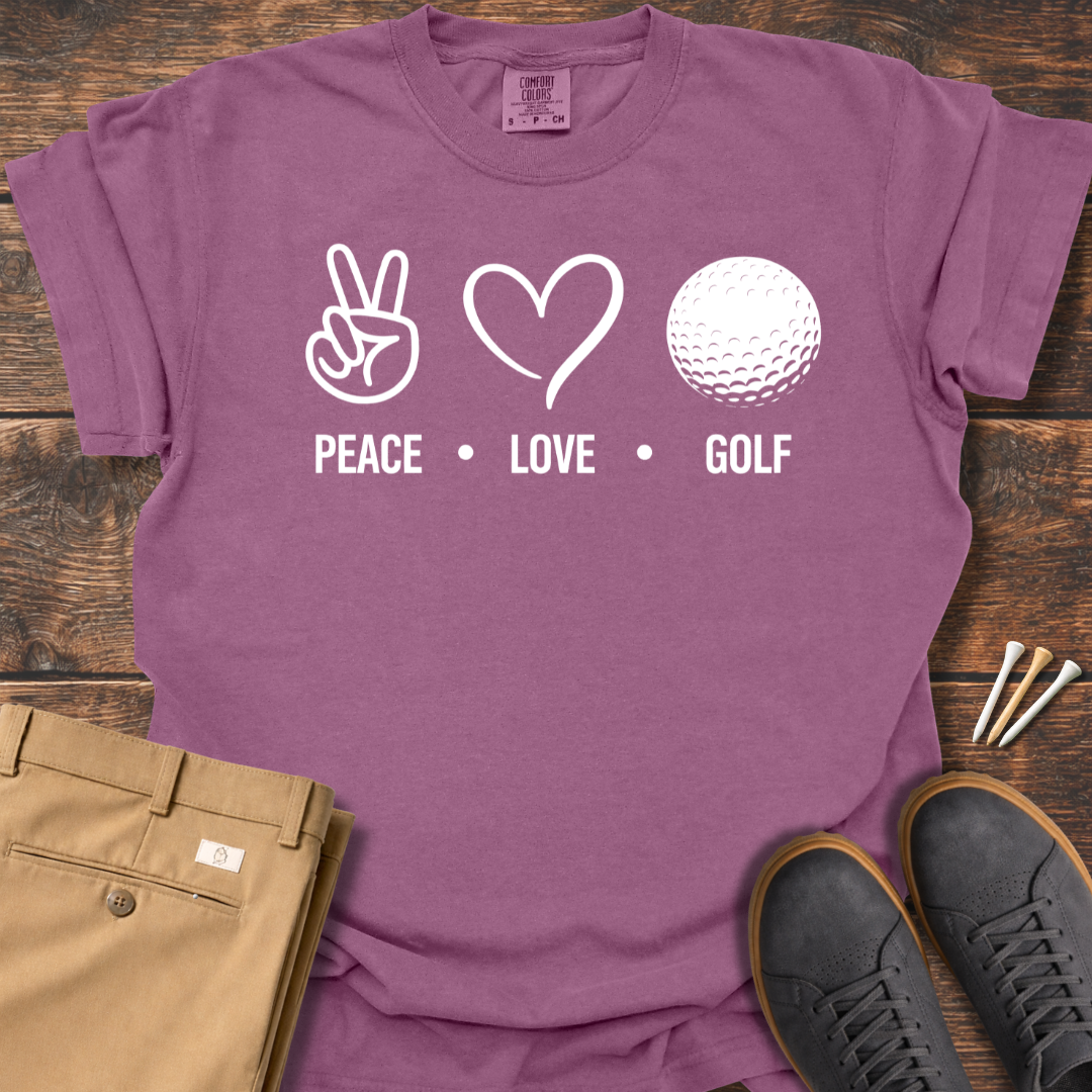 Peace Love Golf T Shirt