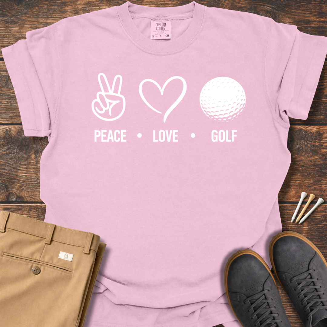 Peace Love Golf T Shirt