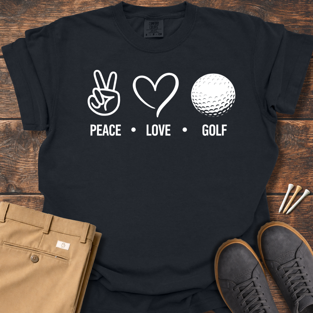 Peace Love Golf T Shirt
