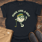 Peace Love & Golf T Shirt