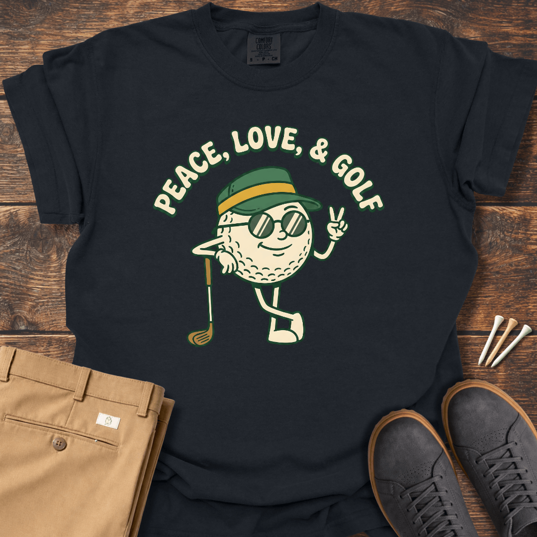 Peace Love & Golf T Shirt