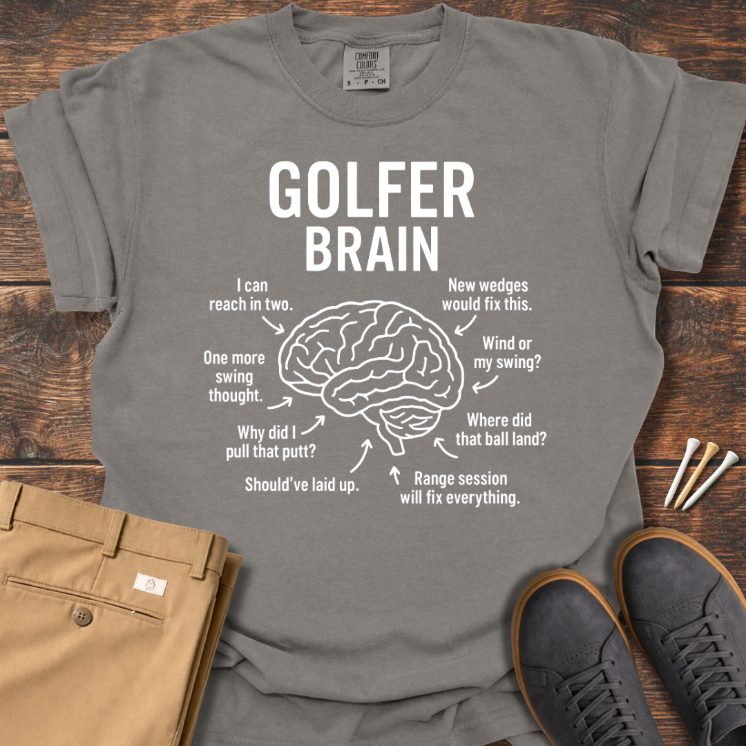 Golfer Brain T Shirt