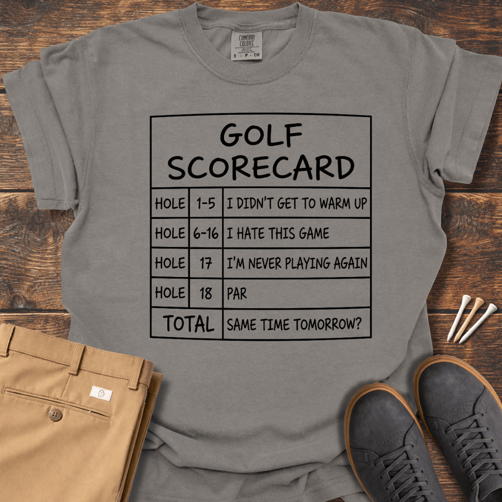 Golf Scorecard T Shirt