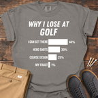 Lose At Golf T Shirt