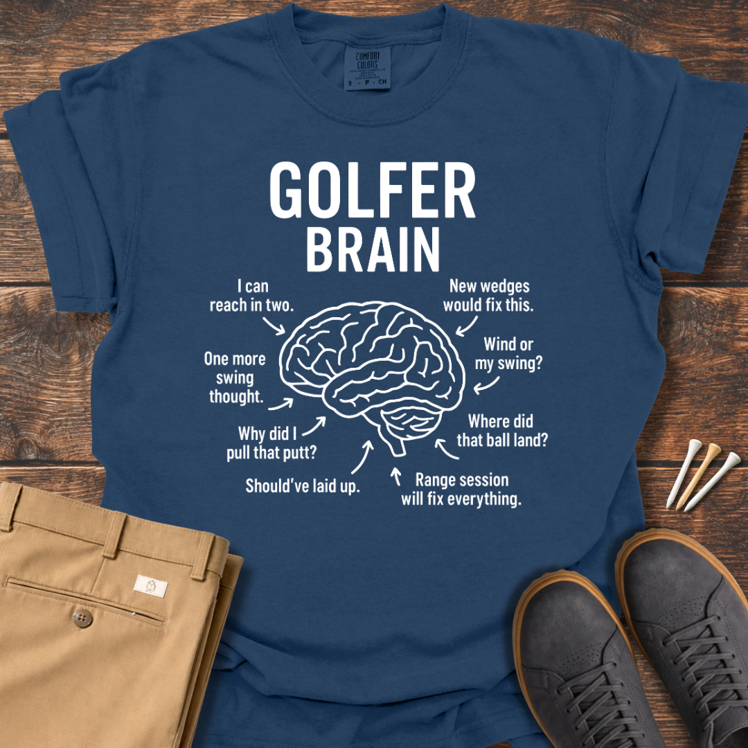 Golfer Brain T Shirt