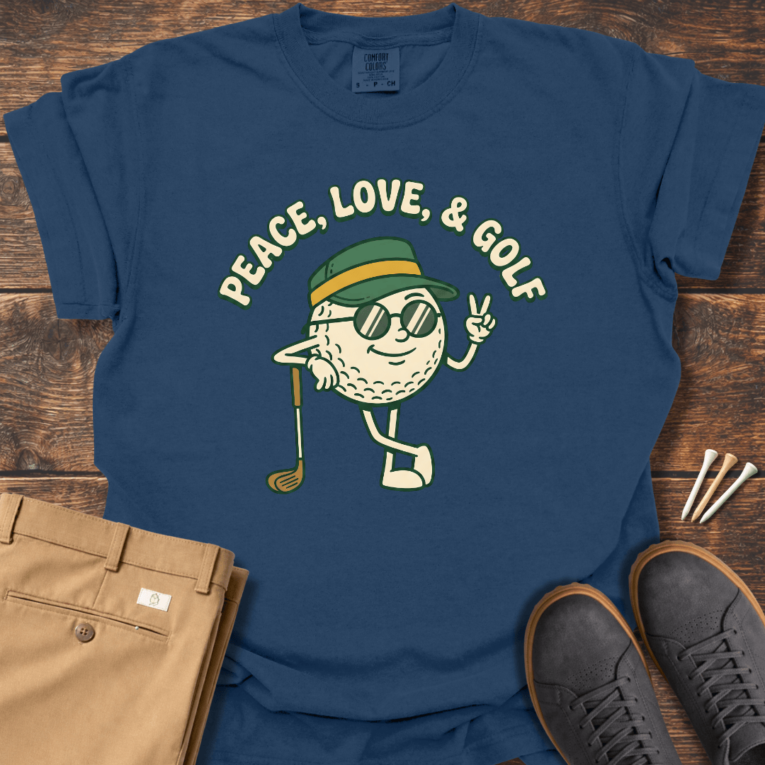 Peace Love & Golf T Shirt