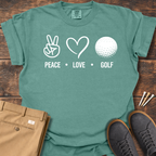Peace Love Golf T Shirt