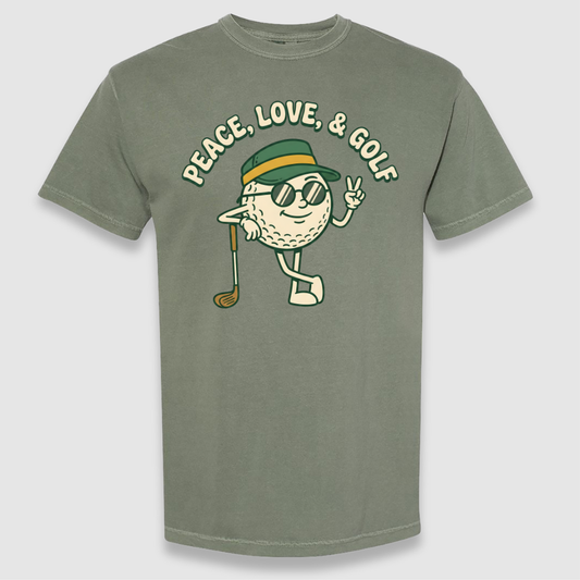 Peace Love & Golf Tee