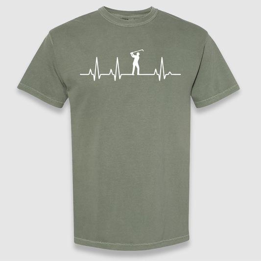 Golfer Heartbeat Tee