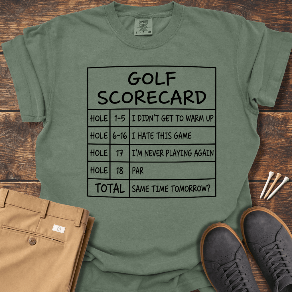Golf Scorecard T Shirt