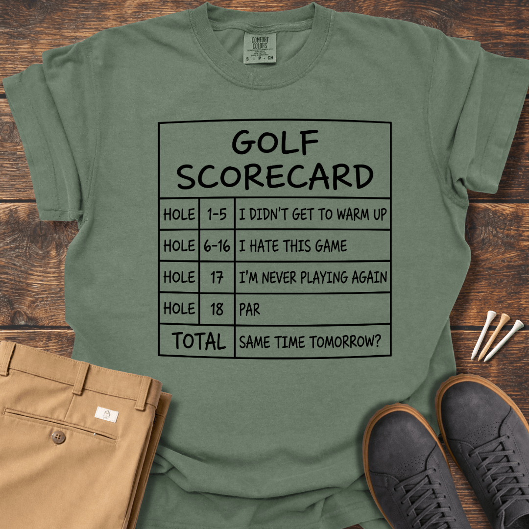 Golf Scorecard T Shirt