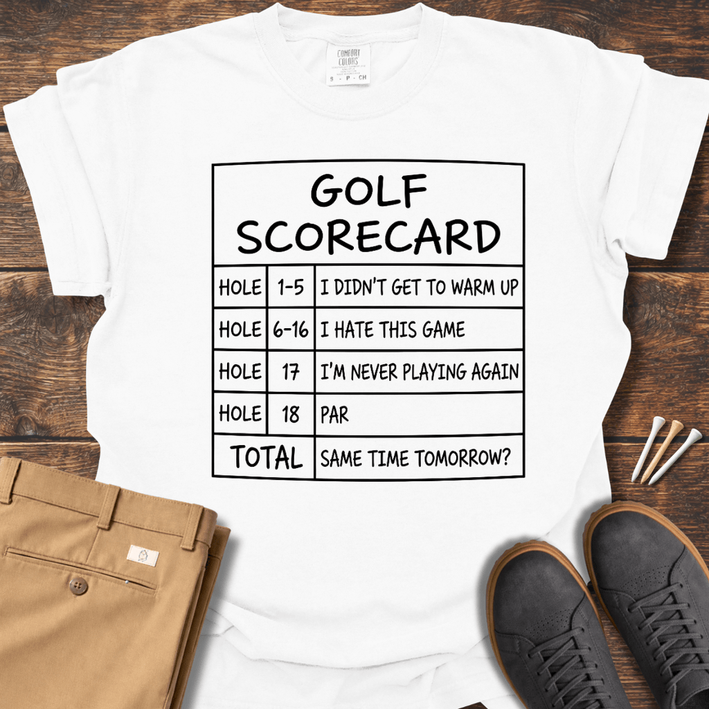 Golf Scorecard T Shirt