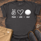 Peace Love Golf T Shirt