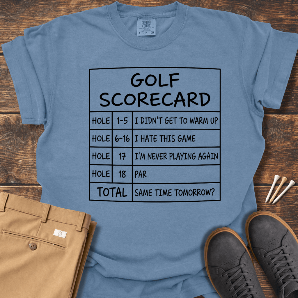 Golf Scorecard T Shirt