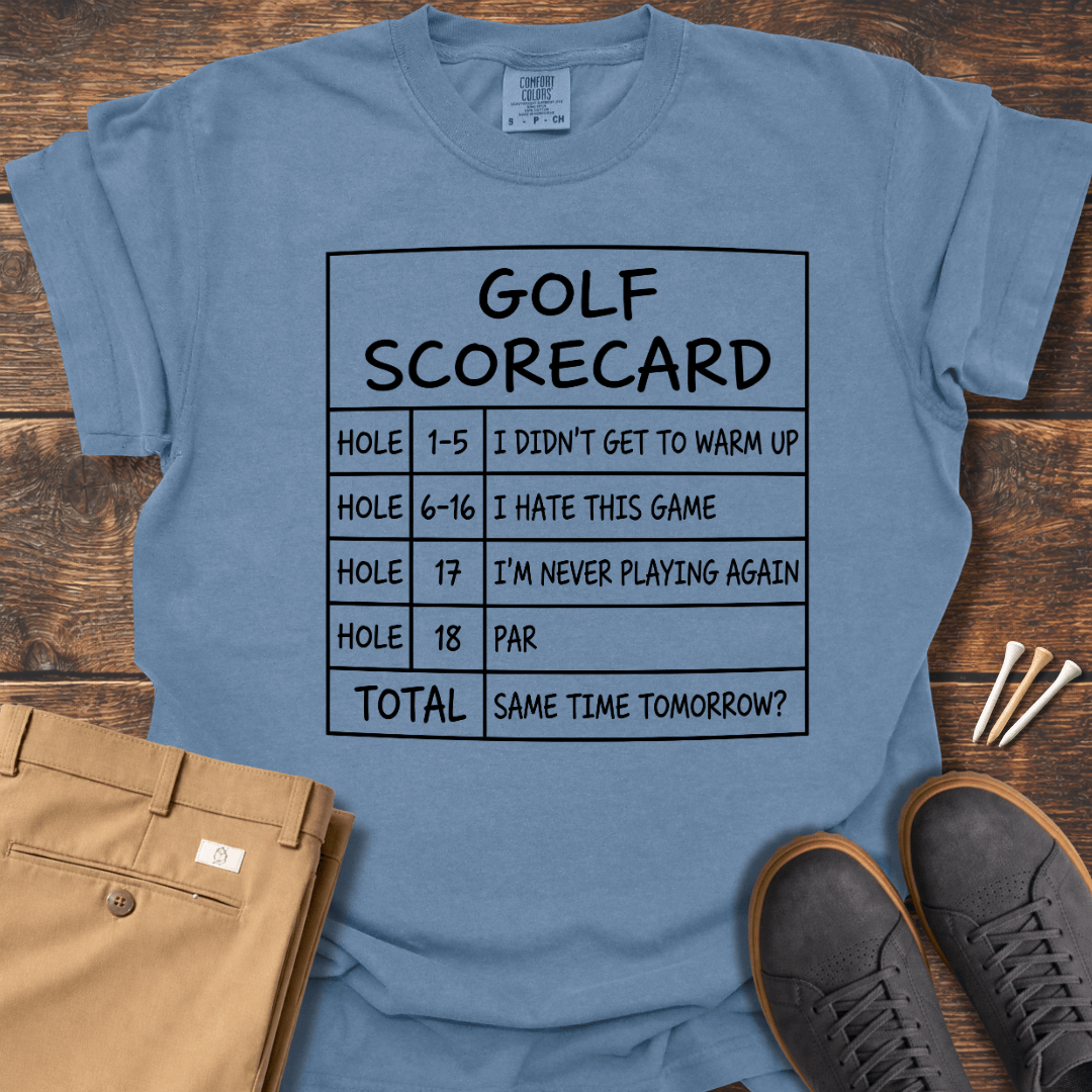 Golf Scorecard T Shirt
