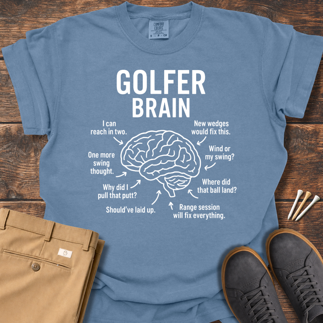 Golfer Brain T Shirt