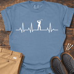 Golfer Heartbeat T Shirt