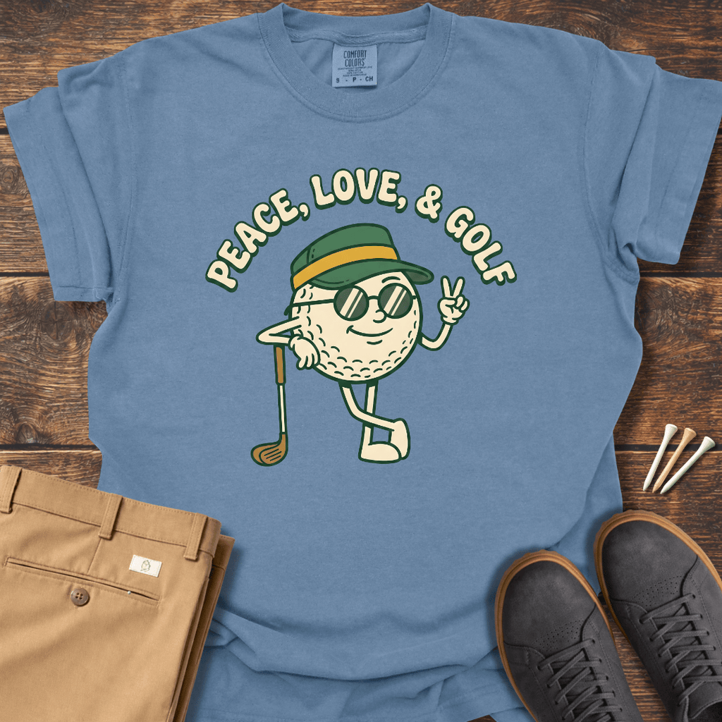 Peace Love & Golf T Shirt