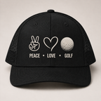 Peace Love Golf Hat