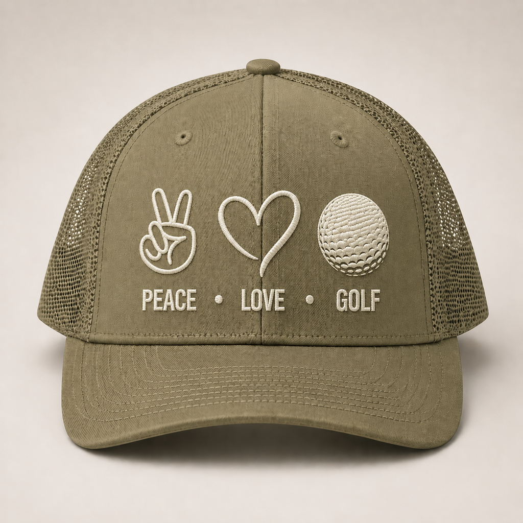 Peace Love Golf Hat