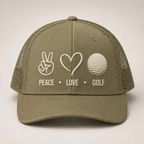 Peace Love Golf Hat